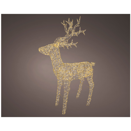 Decoratiune exterior Craciun model Ren cu lumina calda, 1500 LED, 37x122x162 cm, IP44 - BraziPremium By OLLMA [1]