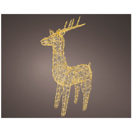 Decoratiune exterior Craciun model Ren cu lumina calda, 800 LED, 20x57x104 cm, IP44 - BraziPremium By OLLMA [1]