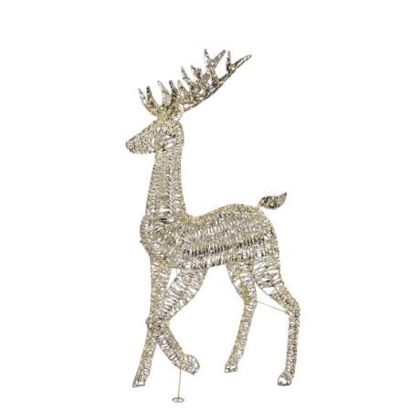Decoratiune Craciun model Ren, 1800 MicroLED, 180 cm, IP44, lumina calda, auriu - BraziPremium By OLLMA [1]