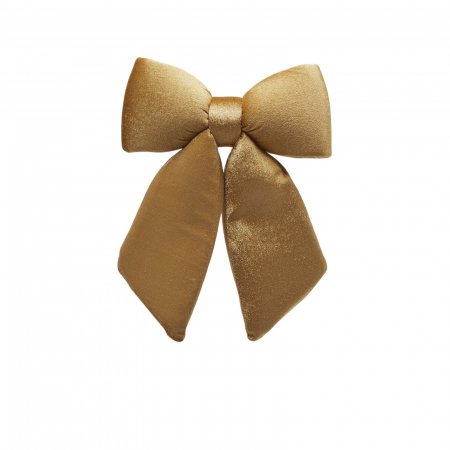 Fundite pentru brad - Decoratiune funda pentru brad din catifea, 25x21 cm, auriu - BraziPremium.ro
