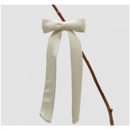 Decoratiune funda pentru brad din catifea, 30x13 cm, ivoire - BraziPremium.ro [1]