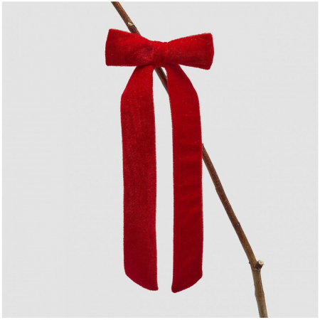 Decoratiune funda pentru brad din catifea, 30x13 cm, rosu - BraziPremium.ro [1]