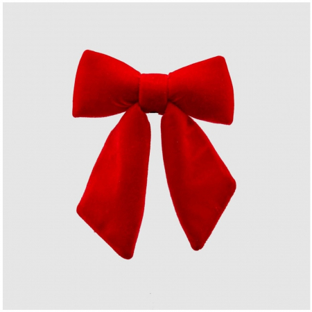 Decoratiune funda pentru brad din catifea, 25x21 cm, rosu - BraziPremium.ro [1]