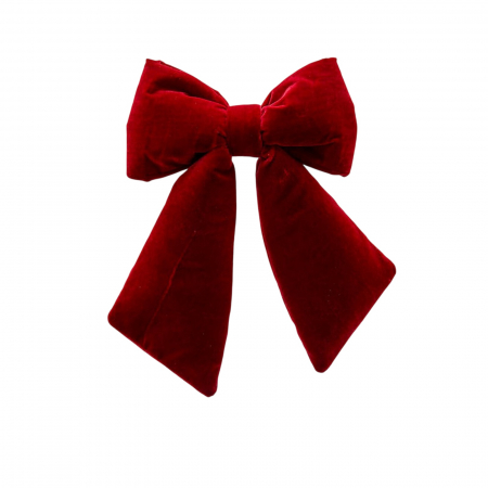 Fundite pentru brad - Decoratiune funda pentru brad din catifea, 38x27 cm, bordeaux - BraziPremium.ro