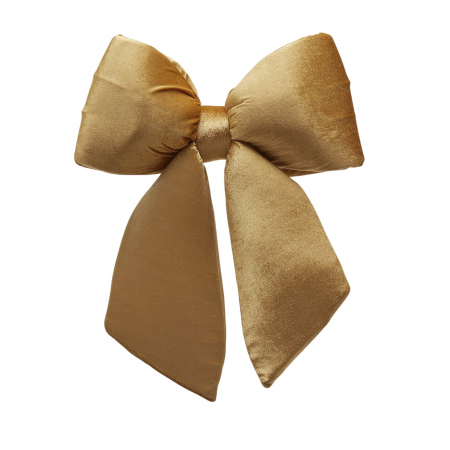 Fundite pentru brad - Decoratiune funda pentru brad din catifea, 43x40 cm, auriu - BraziPremium.ro