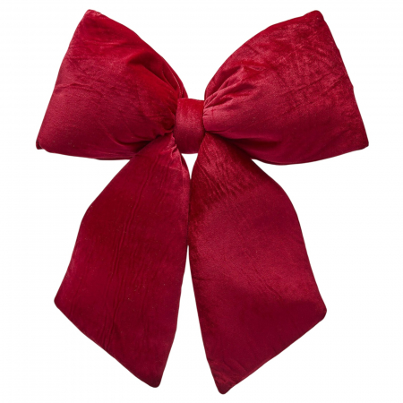 Fundite pentru brad - Decoratiune funda pentru brad din catifea, 63x60 cm, bordeaux - BraziPremium.ro