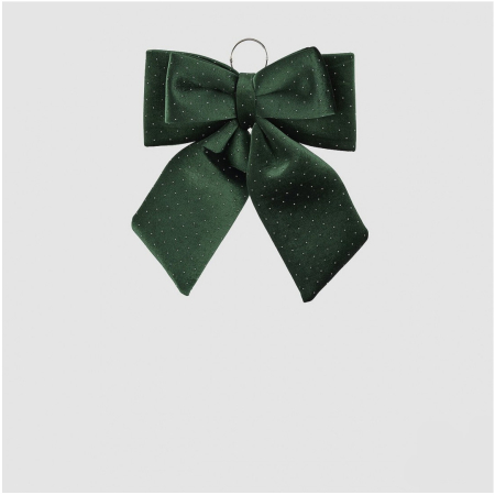 Decoratiune funda pentru brad din catifea cu sclipici, 40x30 cm, verde - BraziPremium By OLLMA [1]