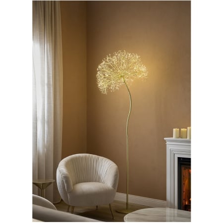 Classic Romance - Decoratiune interior Craciun model Floare, 1200 MicroLED, 210 cm, IP44, lumina calda, auriu - BraziPremium By OLLMA