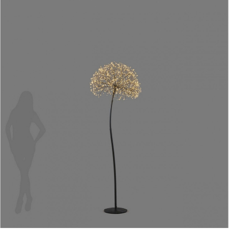 Decoratiune interior Craciun model Floare, 1200 MicroLED, 210 cm, IP44, lumina calda, negru - BraziPremium By OLLMA [1]