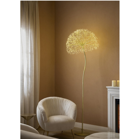 COLECTII CRACIUN 2025 - Decoratiune interior Craciun model Floare, 1200 MicroLED, 240 cm, IP44, lumina calda, auriu - BraziPremium By OLLMA