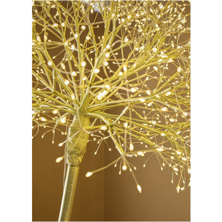Decoratiune interior Craciun model Floare, 1200 MicroLED, 240 cm, IP44, lumina calda, auriu - BraziPremium By OLLMA [8]