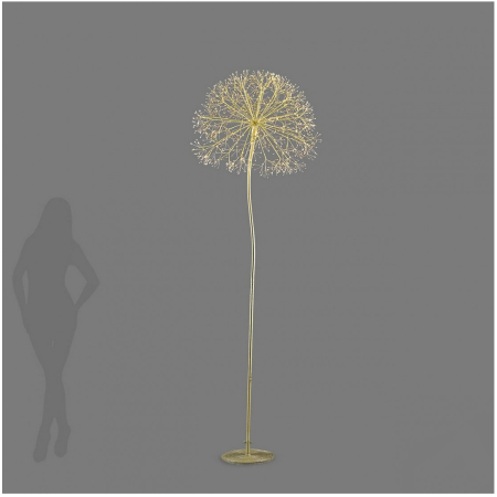 Decoratiune interior Craciun model Floare, 1200 MicroLED, 240 cm, IP44, lumina calda, auriu - BraziPremium By OLLMA [10]