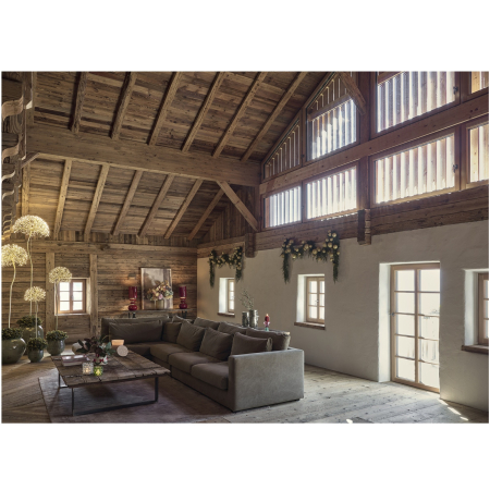 Decoratiune interior Craciun model Floare, 1200 MicroLED, 240 cm, IP44, lumina calda, auriu - BraziPremium By OLLMA [6]