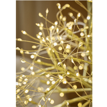 Decoratiune interior Craciun model Floare, 1200 MicroLED, 240 cm, IP44, lumina calda, auriu - BraziPremium By OLLMA [9]