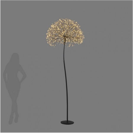 Decoratiune interior Craciun model Floare, 1200 MicroLED, 240 cm, IP44, lumina calda, negru - BraziPremium By OLLMA [1]