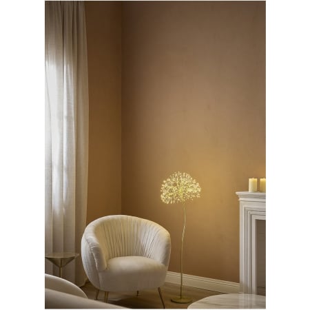 Classic Romance - Decoratiune interior Craciun model Floare, 240 MicroLED, 90 cm, IP44, lumina calda, auriu - BraziPremium By OLLMA