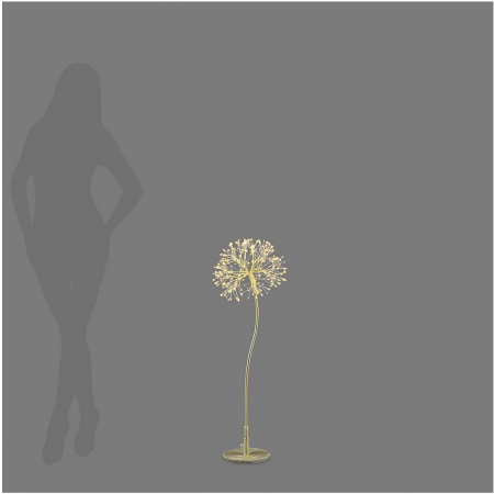 Decoratiune interior Craciun model Floare, 240 MicroLED, 90 cm, IP44, lumina calda, auriu - BraziPremium By OLLMA [10]
