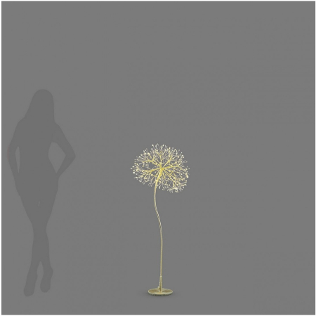 Decoratiune interior Craciun model Floare, 384 MicroLED, 120 cm, IP44, lumina calda, auriu - BraziPremium By OLLMA [10]