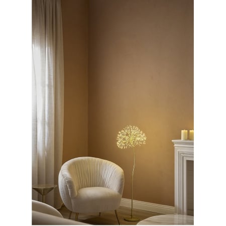 Classic Romance - Decoratiune interior Craciun model Floare, 384 MicroLED, 120 cm, IP44, lumina calda, auriu - BraziPremium By OLLMA