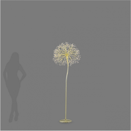 Decoratiune interior Craciun model Floare, 912 MicroLED, 180 cm, IP44, lumina calda, auriu - BraziPremium By OLLMA [10]
