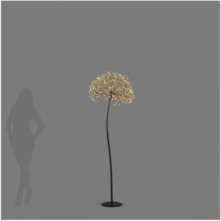 Decoratiune interior Craciun model Floare, 912 MicroLED, 180 cm, IP44, lumina calda, negru - BraziPremium By OLLMA [1]