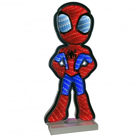 Disney Magic Christmas - Decoratiune luminoasa Spiderman, Infinity Light, pentru interior, 60 cm, rosu - BraziPremium By OLLMA