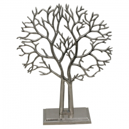 Obiecte decorative - Decoratiune metal Copacul Vietii, 70 cm, argintiu metalizat - BraziPremium.ro