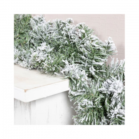 Ghirlanda artificiala Craciun Imperial cu leduri si zapada, 270 cm - BraziPremium.ro [1]
