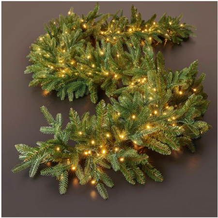 Ghirlanda artificiala Craciun Luxury cu LED, 270 cm, IP44, verde - BraziPremium By OLLMA [3]