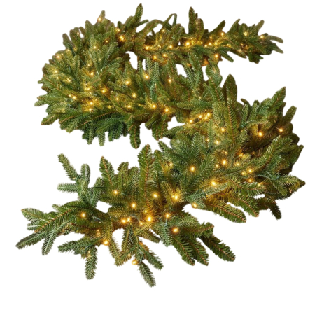 Ghirlanda artificiala Craciun Luxury cu LED, 270 cm, IP44, verde - BraziPremium By OLLMA [4]