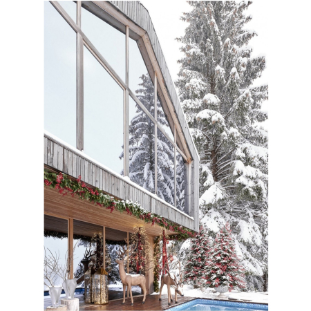 Ghirlanda artificiala Craciun Luxury cu LED, 270 cm, IP44, verde - BraziPremium By OLLMA [2]