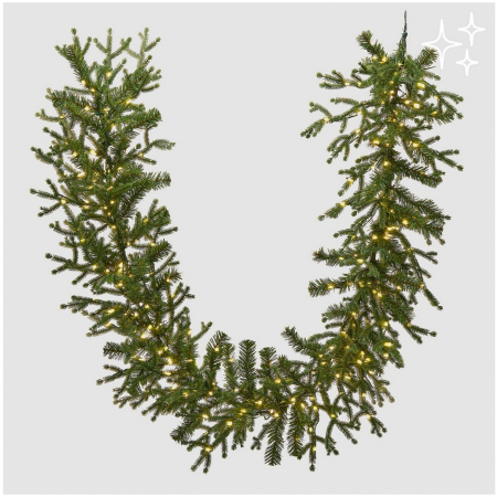 Ghirlanda artificiala Craciun Pino Lucciole cu MiniLED-uri, 180 cm, IP44, verde - BraziPremium By OLLMA [2]