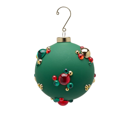 Classic Romance - Glob brad Craciun Bubble Ball, 10 cm, verde - BraziPremium By OLLMA