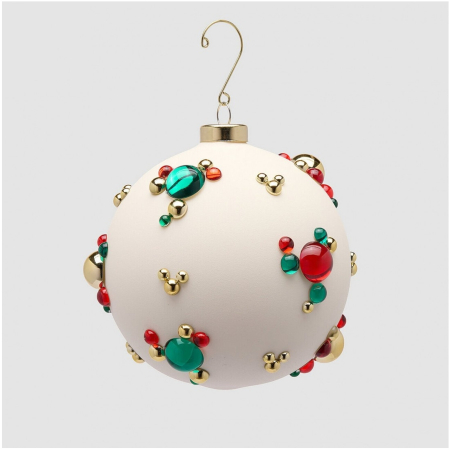 Glob brad Craciun Bubble Ball, 12 cm, alb - BraziPremium By OLLMA [1]
