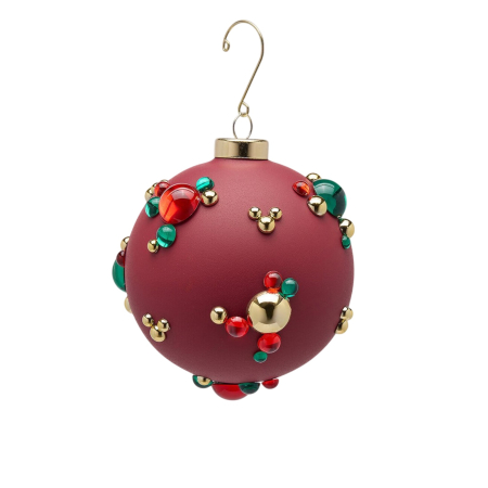 Classic Romance - Glob brad Craciun Bubble Ball, 10 cm, rosu - BraziPremium By OLLMA