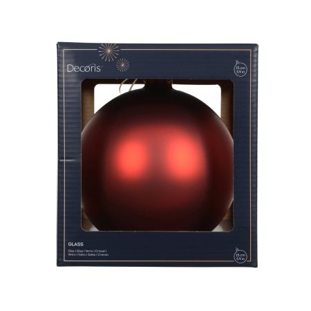 Glob brad Craciun mat, 15 cm, rosu - BraziPremium By OLLMA [1]