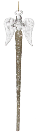 Glob brad model Inger turture de gheata, 20 cm, sticla,auriu - BraziPremium.ro
