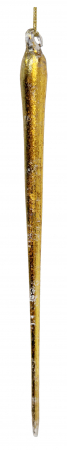 Glob brad model turture de sticla aurit, 23 cm, sticla,auriu - BraziPremium.ro