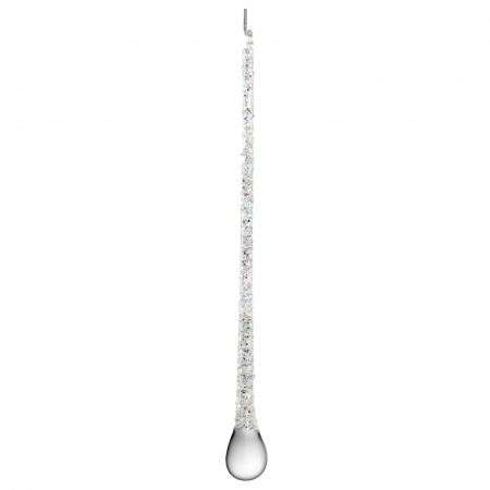 Frozen In Time - Glob brad model turture de sticla cu sclipici, 20 cm, transparent - BraziPremium.ro