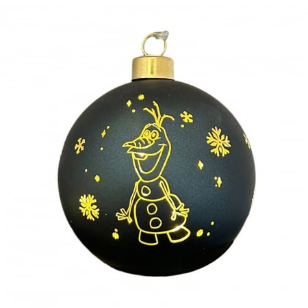 Glob decorativ cu LED-uri Olaf, Frozen, Disney, 10 cm, sticla, verde - BraziPremium By OLLMA