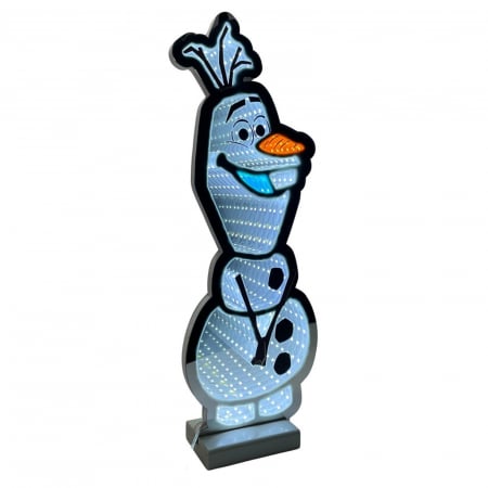 Instalatii - Decoratiune luminoasa Olaf Frozen, Infinity Light, pentru interior, 40 cm, albastru - BraziPremium By OLLMA