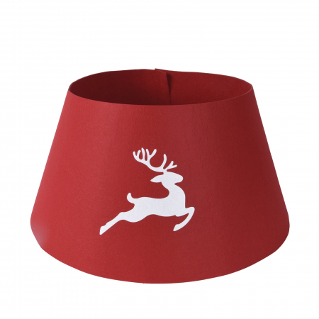 Husa pentru suport brad Craciun, 70 x 28 cm, pasla, rosu - BraziPremium.ro