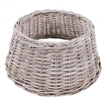 Husa pentru suport brad Craciun alb spalat, ratan, 65 x 26 cm - BraziPremium.ro