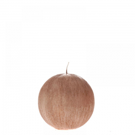 Cadouri Craciun - Lumanare decorativa tip sfera, 10 cm, bej - BraziPremium.ro