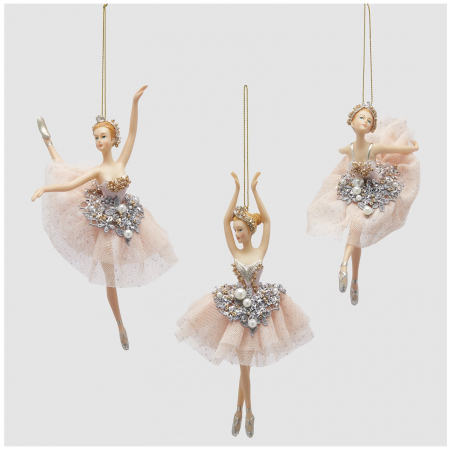 Ornament brad balerina Dolce, 18 cm, roz - BraziPremium.ro [3]