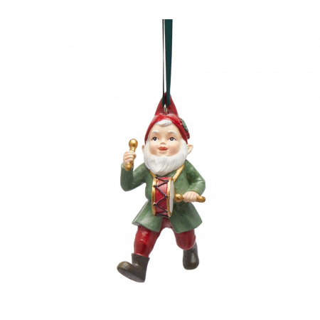 Ornament brad Gnom cu instrument muzical, 10 cm, multicolor - BraziPremium.ro [2]