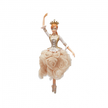 Ornament brad balerina Chloe, 17 cm, champagne gold - BraziPremium.ro [2]