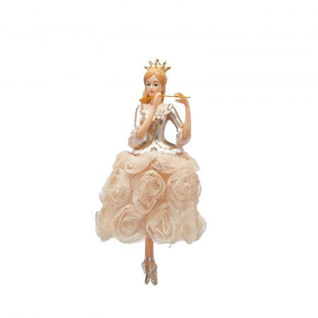Frozen In Time - Ornament brad balerina Chloe, 17 cm, champagne gold - BraziPremium.ro