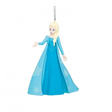 Disney Magic Christmas - Ornament brad Elsa 3D, Frozen, 11 cm, albastru - BraziPremium.ro
