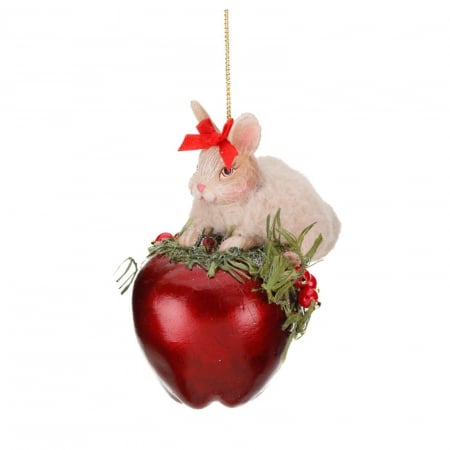 Ornament brad iepuras pe mar, 12 cm, multicolor - BraziPremium.ro